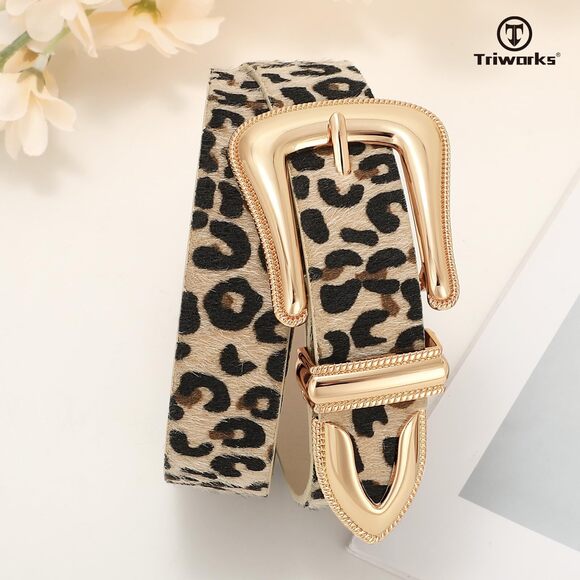 Women Leather Belt Fashion Leather Waist Belt For Pants Jean Ladies Western😺 - Picture 6 of 7